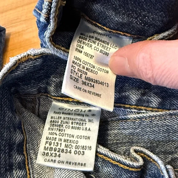 Cinch Men's Bootcut Jeans 36 x 34 White Label - 5 pair, barely worn. M292834013 - Picture 6 of 16